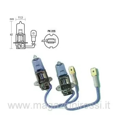 Subito Disponibile Lampada alogena H3 Blue Xe 12v 100w-