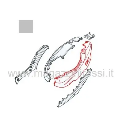 Più Venduto Fiancata laterale sx argento Honda ZX dal 2001-