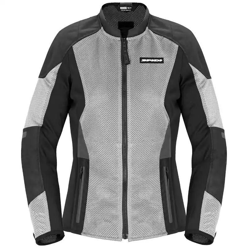 Giacca moto da donna Spidi Super Net Lady grigia e nera-XS Offerta Speciale
