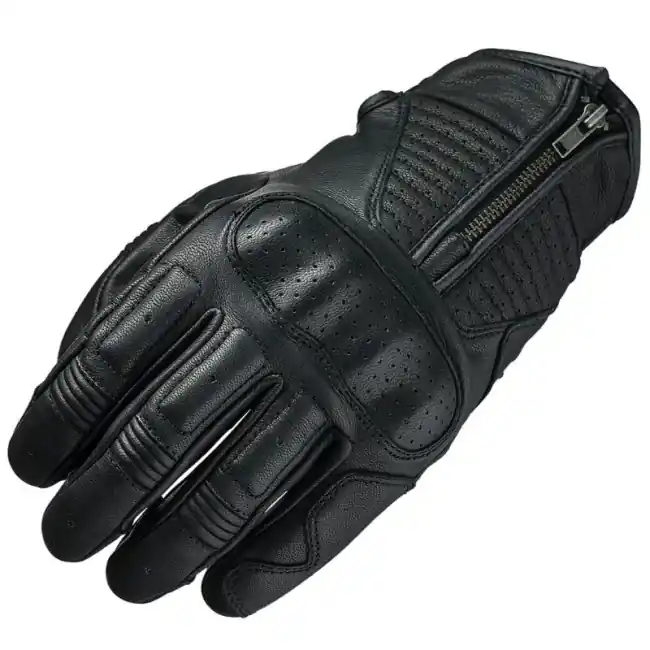 Guanti da moto Five Kansas microforati in pelle nera-S Professionale