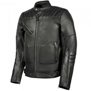 Giacca da moto in pelle Hevik Garage nera-M Promozione Esclusiva