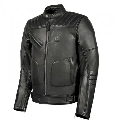 Giacca da moto in pelle Hevik Garage nera-M Promozione Esclusiva