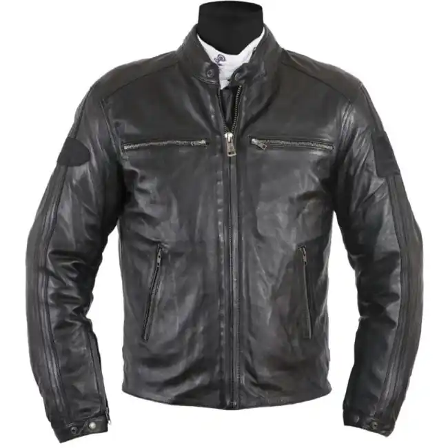Non Perdere Giacca da moto in pelle Helstons Ace Rag nera-S