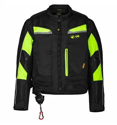 Occasione Imperdibile Giacca Airbag smanicabile Motoairbag MAB V4.0 nero e giallo fluo-S/M