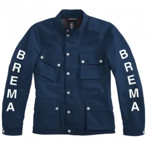 Giacca da moto Brema Silver Vase J Man blu e bianca-S Saldi