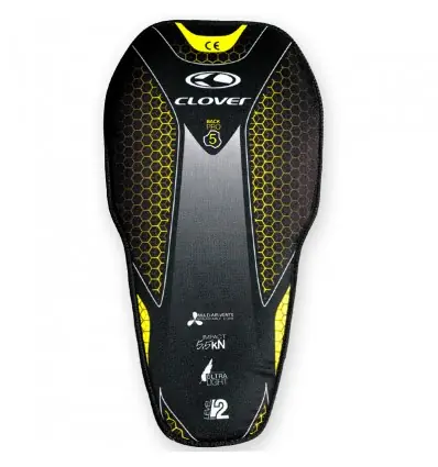 Protezione schiena Clover Back Pro-5 nera e gialla-XS Acquista Ora