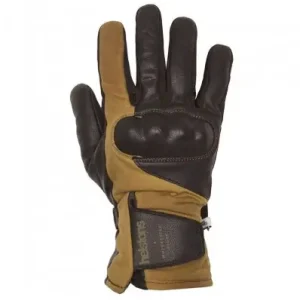 Non Perdere Guanti da moto in tessuto e pelle Helstons Curtis neri e beige-S