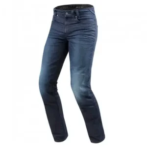 Prezzo Scontato Pantalone jeans da moto Revit Vendome 2 RF corto blu scuro-30