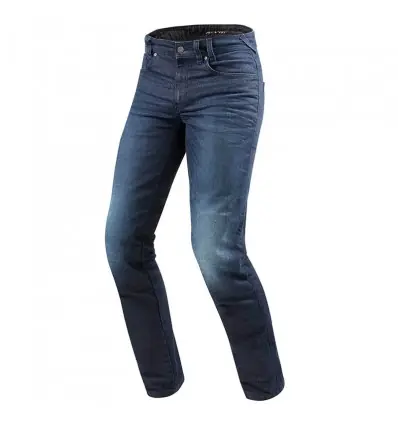 Prezzo Scontato Pantalone jeans da moto Revit Vendome 2 RF corto blu scuro-30