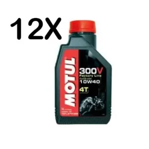 Olio 4T Motul 300V Factory Line 10W40 cartone 12x1- Reso Gratuito