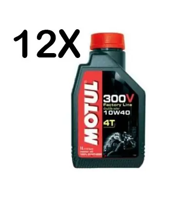 Olio 4T Motul 300V Factory Line 10W40 cartone 12x1- Reso Gratuito