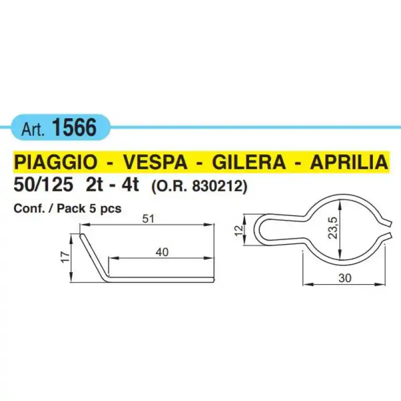 Molla per ingranaggi avviamento (5 pz.) Quantità Limitata