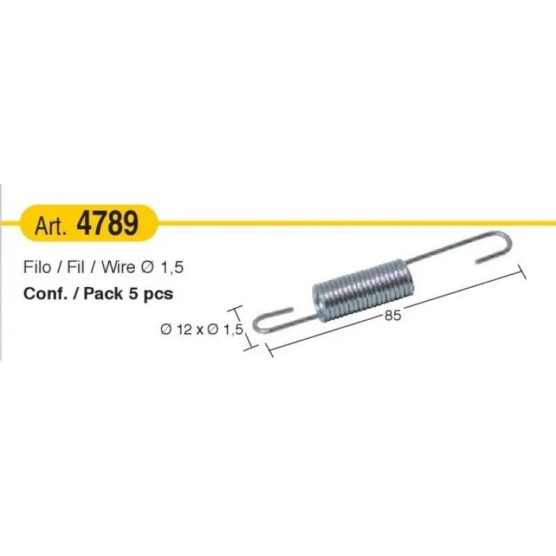 Promo Stagionale Molla a trazione con filo diam. 1,5 mm x L 85 mm | 5 pz.
