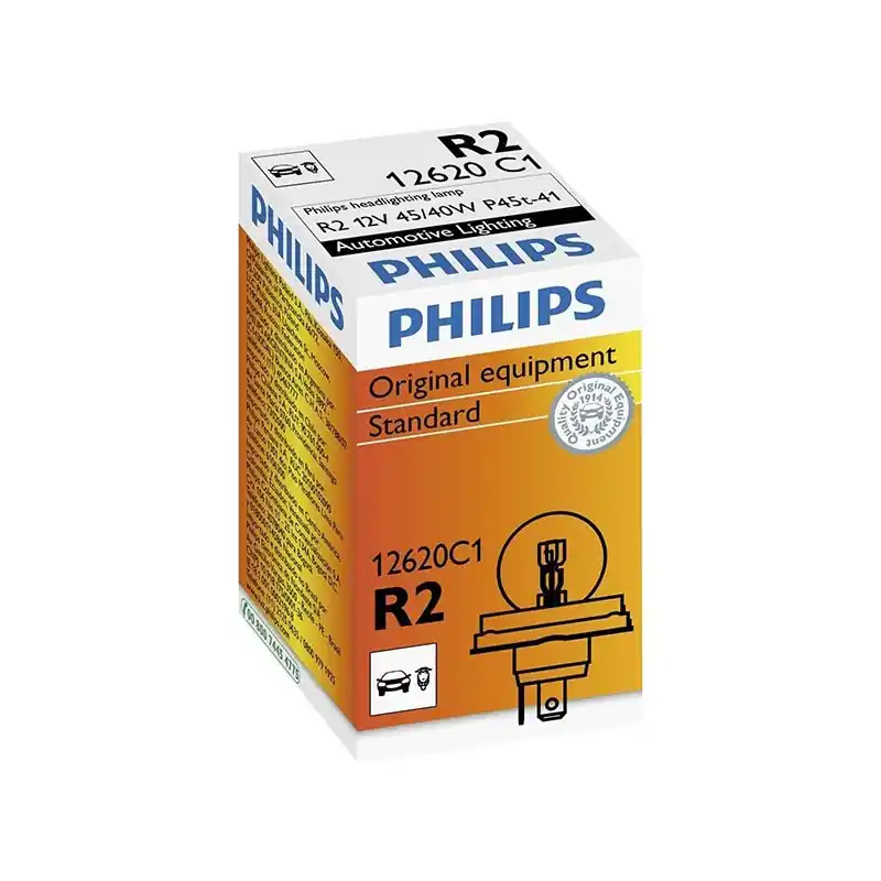 Lampada philips r2 asimmetrica - 12v 45/40w p45t-4 Spedizione Espresso
