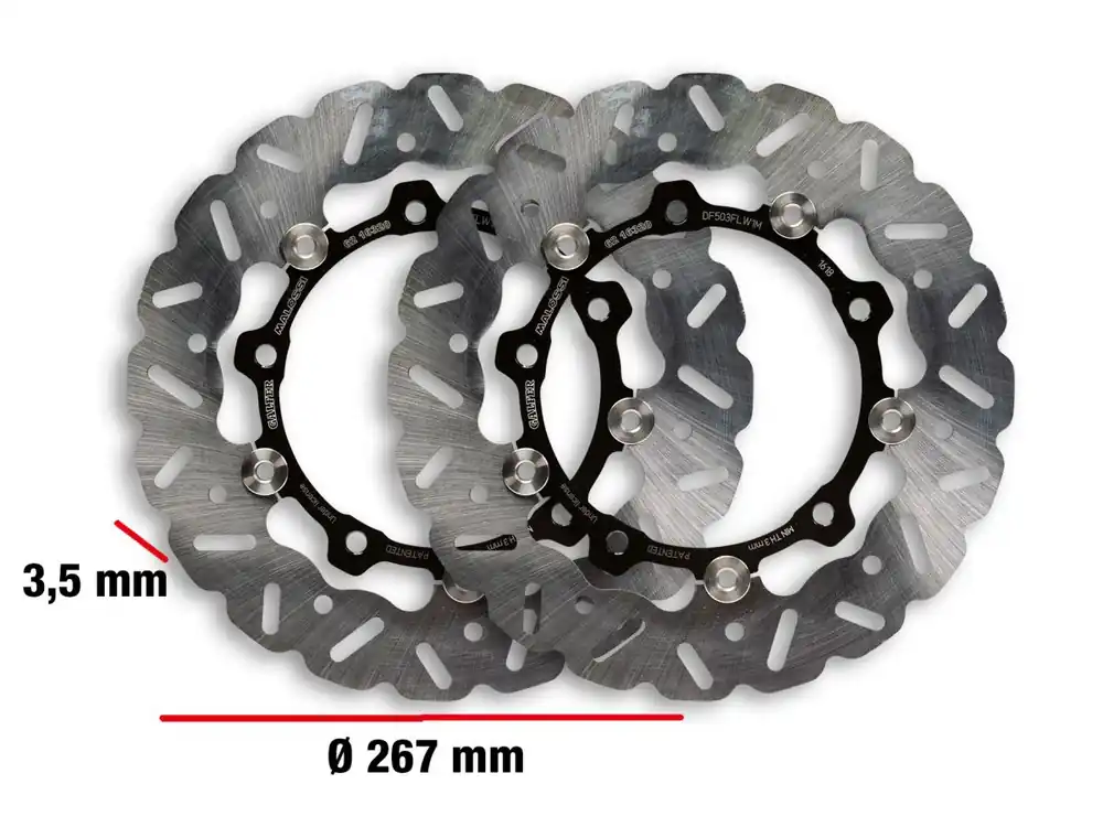 COPPIA DISCHI FRENO ANTERIORE WHOOP DISC ESTERNO 267-SPESSORE 3,5MM MALOSSI YAMAHA T MAX / TECH MAX 560 IE 4T LC EURO5+ 2025- Offerta Limitata