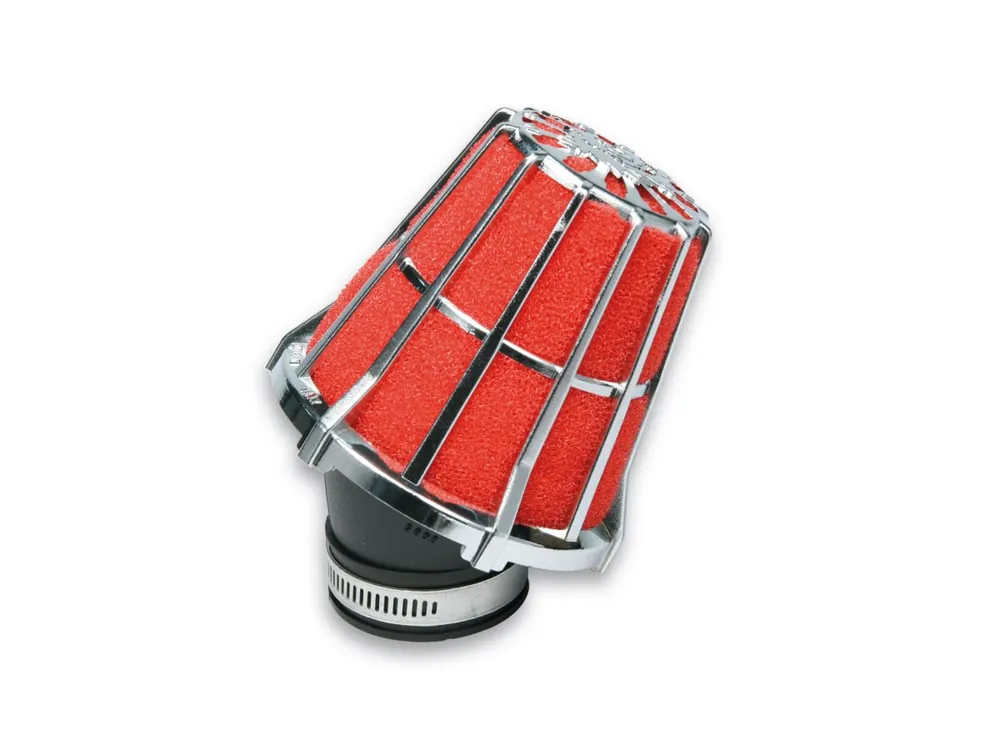 Vendita Finale FILTRO ARIA RED FILTER E5 CON 48 PER CARBURATORI PHF 30-36 CROMATO MALOSSI GILERA DNA 125 4T LC-