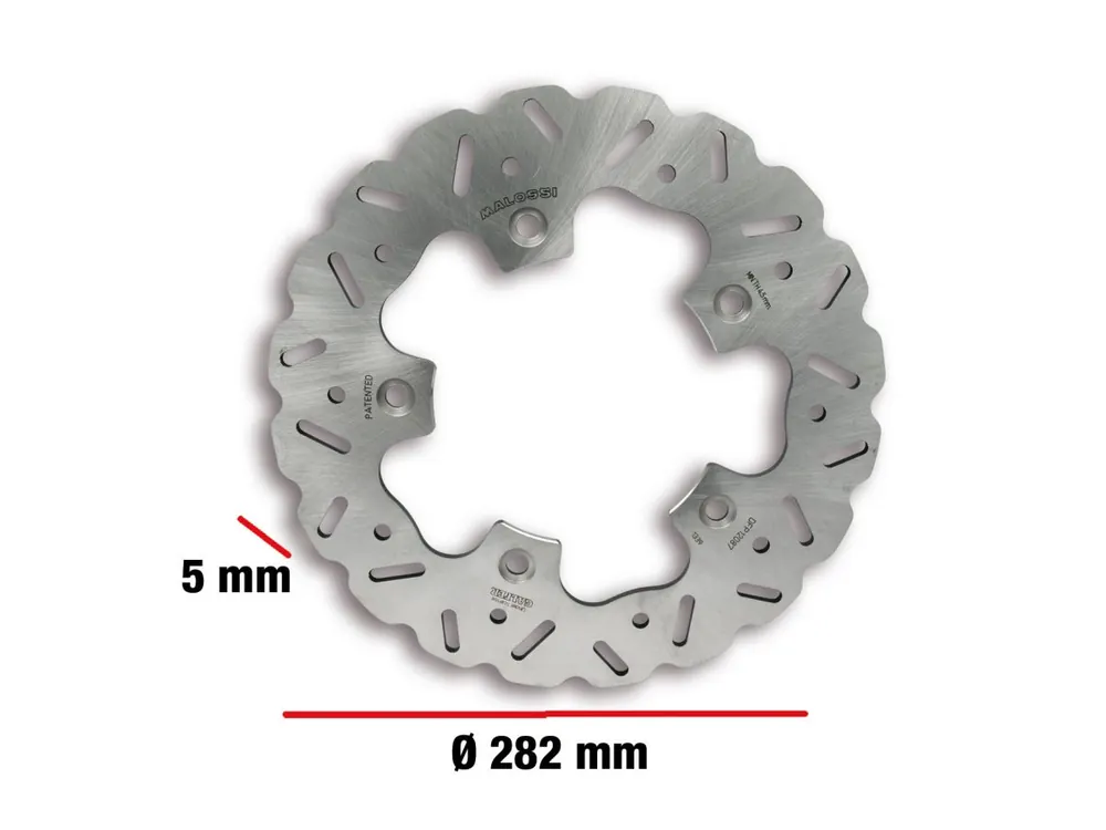 DISCO FRENO POSTERIORE WHOOP DISC ESTERNO 282-SPESSORE 5MM MALOSSI YAMAHA T MAX 560 IE 4T LC EURO 5 2020-2021 (J420E)- Bestseller