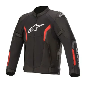 GIACCA A VENTO AST V2 ALPINESTARS NERO / ROSSO FLUO-S - Pronta consegna Promo Stagionale