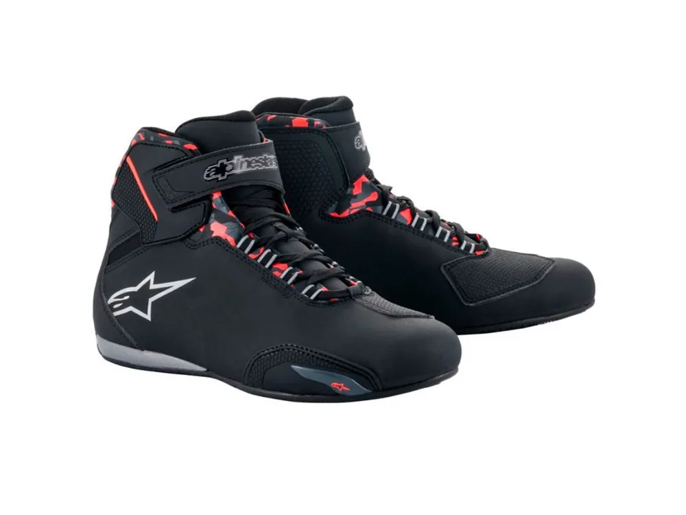 SCARPE MOTO SEKTOR IMPERMEABILI ALPINESTARS NERO / GRIGIO / ROSSO FLUO-6 - Ordinabile Spedizione Espresso