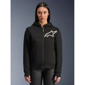 Spedito Oggi FELPA CON CAPPUCCIO STELLA CHROME V2 SPORT DONNA ALPINESTARS-XS
