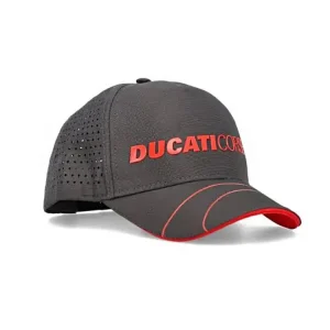 Spedizione Gratuita 2446002 CAPPELLINO UFFICIALE DUCATI CORSE TECHNICAL BLACK AND RED-
