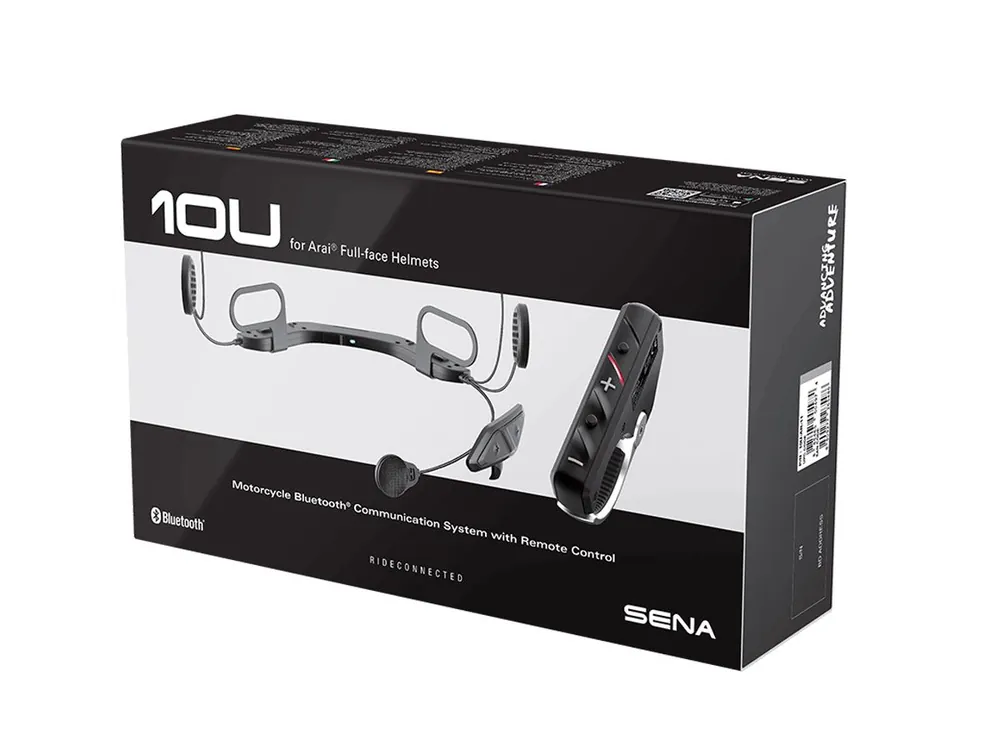 INTERFONO BLUETOOTH SENA 10U CON TELECOMANDO PER CASCHI ARAI FULL RACE- Di Tendenza