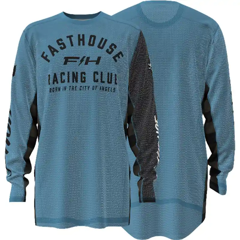 Maglia Fasthouse Grindhouse Air Cooled Club LS blu-M Professionale