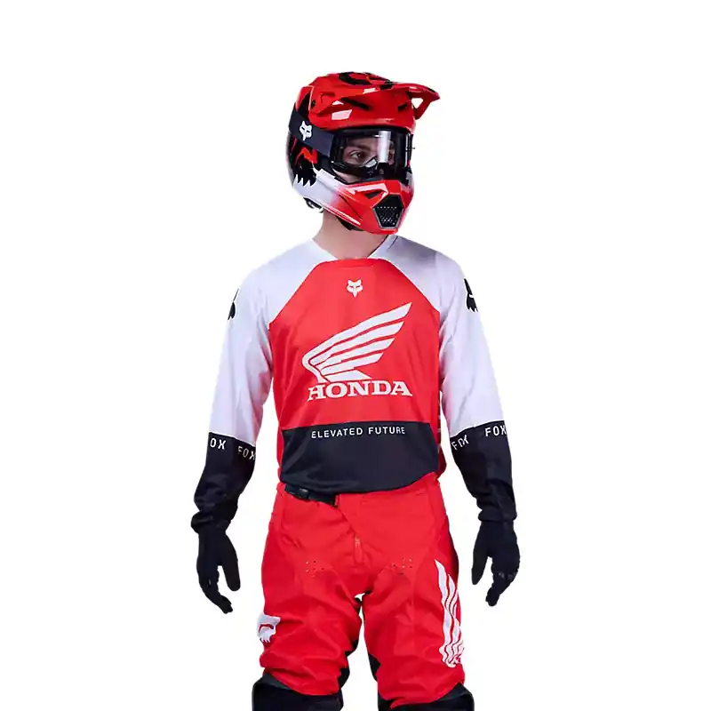 Completo Fox 180 Honda rosso fluo-S-30 Prezzo Scontato