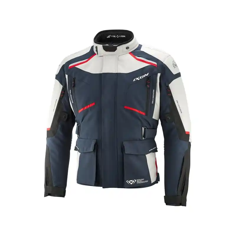 Prezzo Ridotto Giacca Ixon Midgard C grigio navy rosso-C-2XL