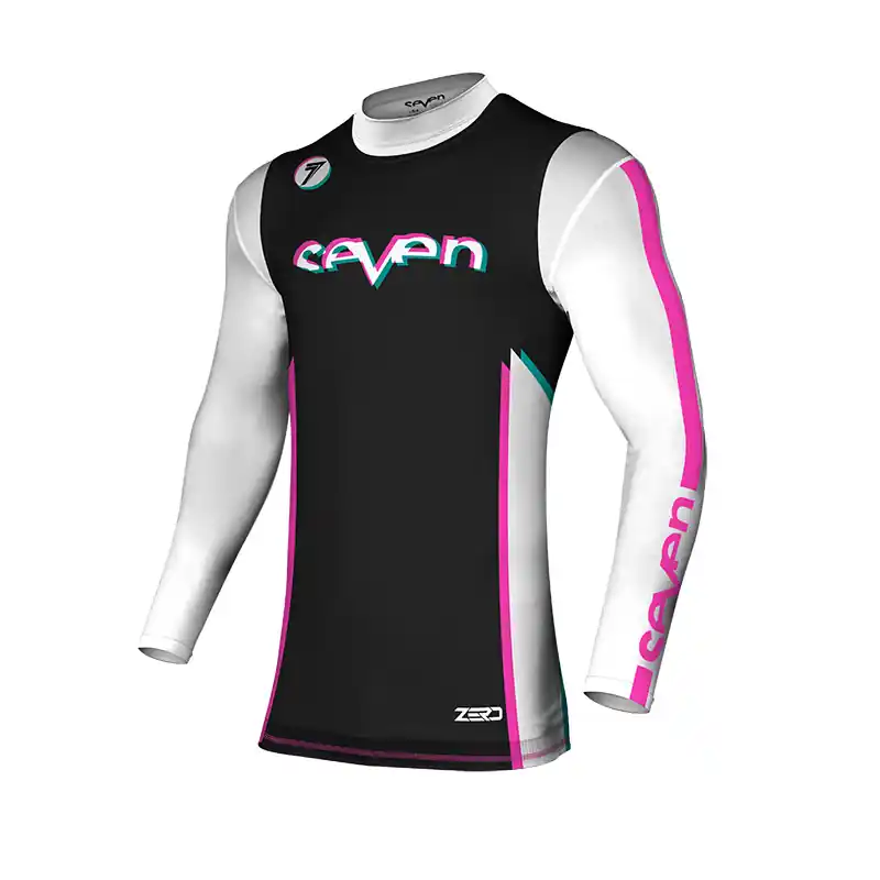 Maglia Seven MX Zero 25.1 Alter nero bianco-L Di Tendenza