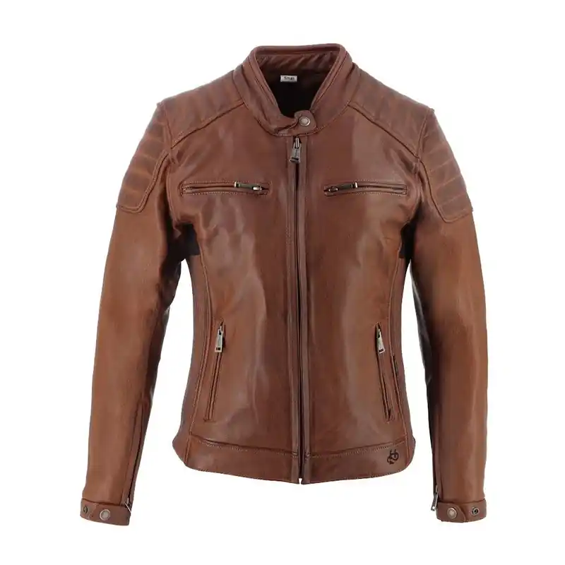 Giacca Pelle Donna Helstons Jody tan-S Spedito Oggi