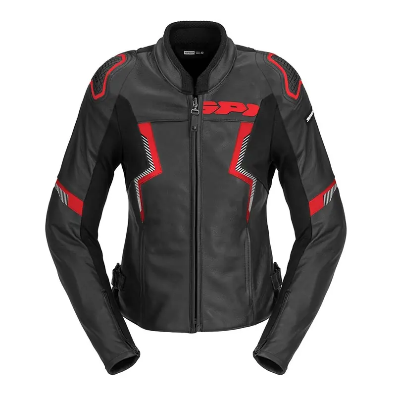 Giacca Pelle Donna Spidi Evorider 3 rosso-38 Vendita Finale