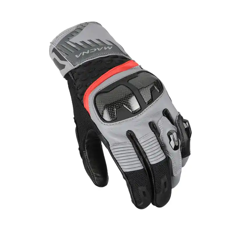 Affare Guanti Macna Chizu grigio nero rosso-S