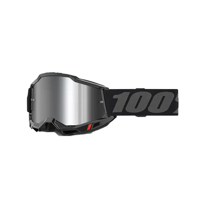 Maschera 100% Accuri 2 Nero specchiato argento- Spedizione Espresso