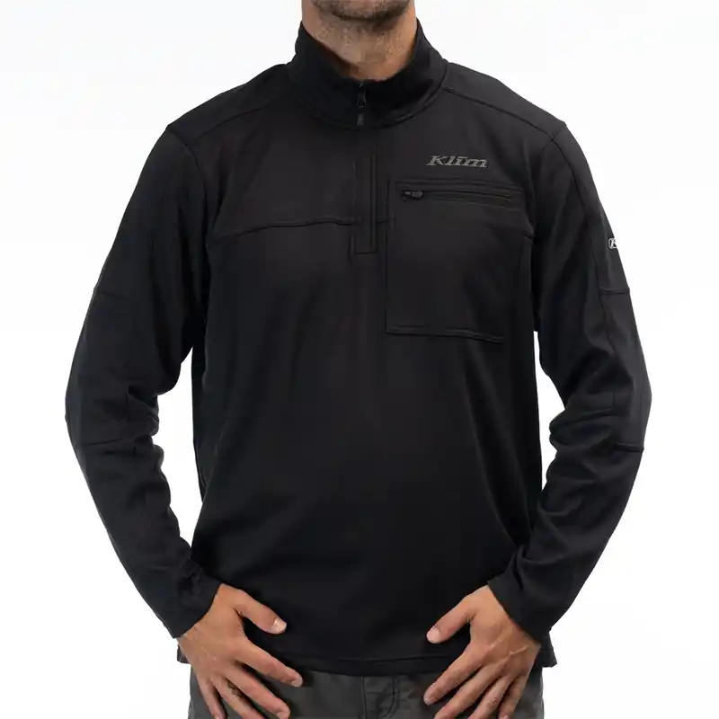 Maglia Klim Glacier 1/4 Zip nero-M Offerta Lampo