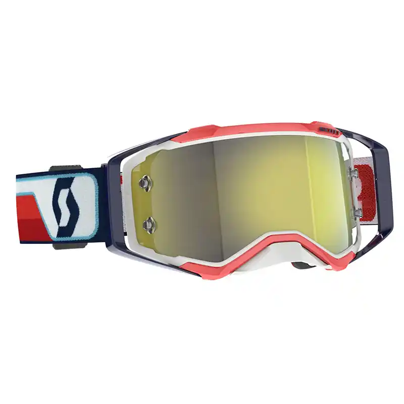 Maschera Scott Prospect rosso bianco specchiato- Esclusivo