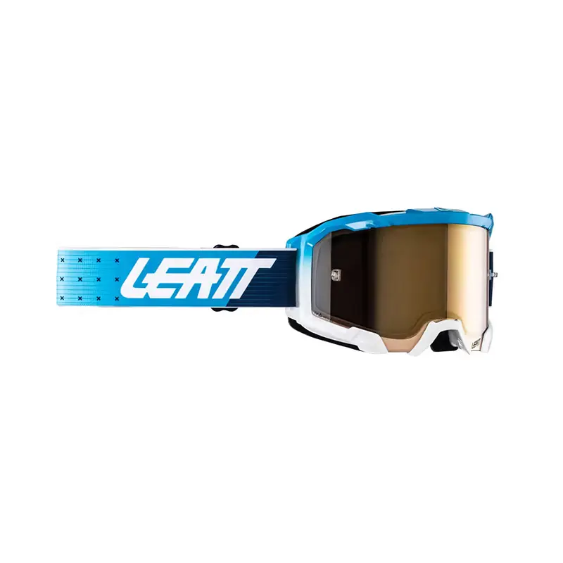 Maschera Leatt Velocity 4.5 Iriz 2024 cyan bronzo- Professionale