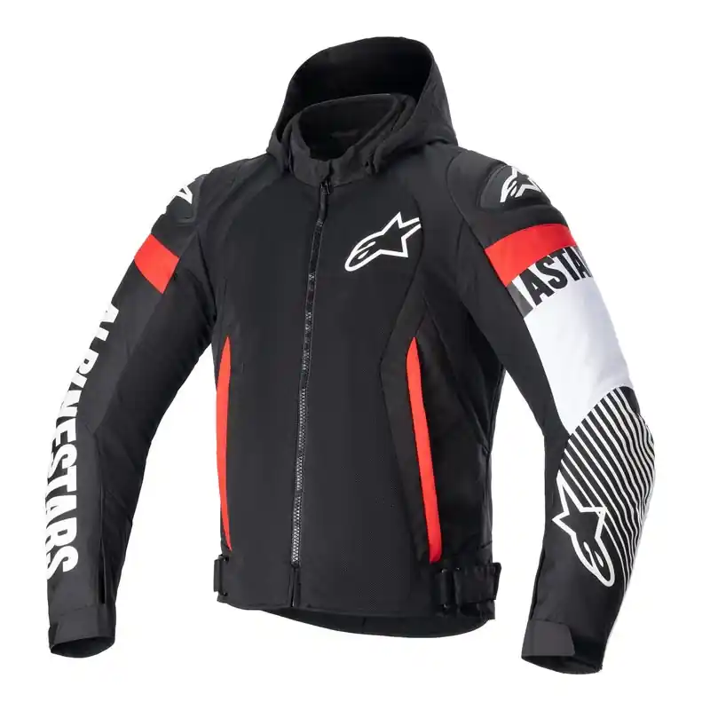 Giacca Alpinestars Zaca Air nero bianco rosso-S Soddisfatti O Rimborsati