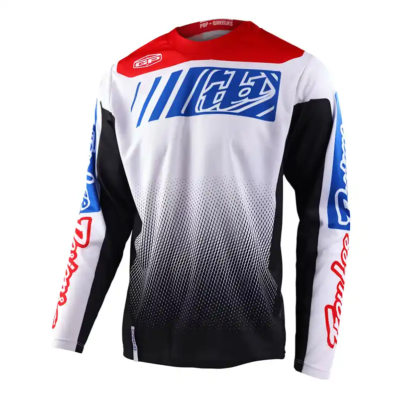 Maglia Troy Lee Designs Gp Icon nero blu-S Consegna Rapida