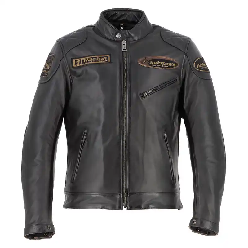 Giacca Pelle Helstons Trevor Rag marrone nero-M Sconto