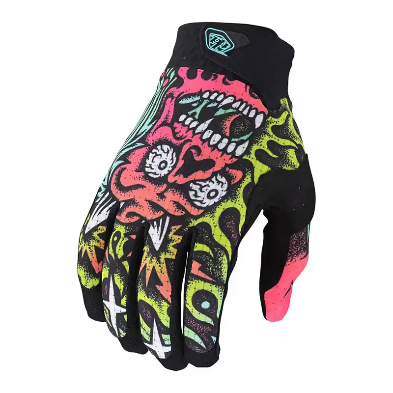 Spedito Oggi Guanti Troy Lee Designs Air Skull Demon arancio-L