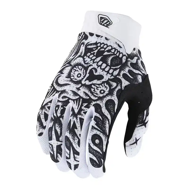 Vendita Finale Guanti Troy Lee Designs Air Skull Demon bianco-2XL