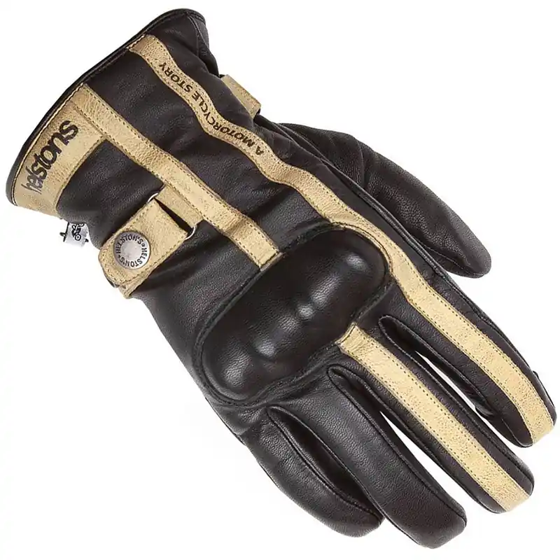 Guanti Helstons Burton nero beige-10 Acquista Ora