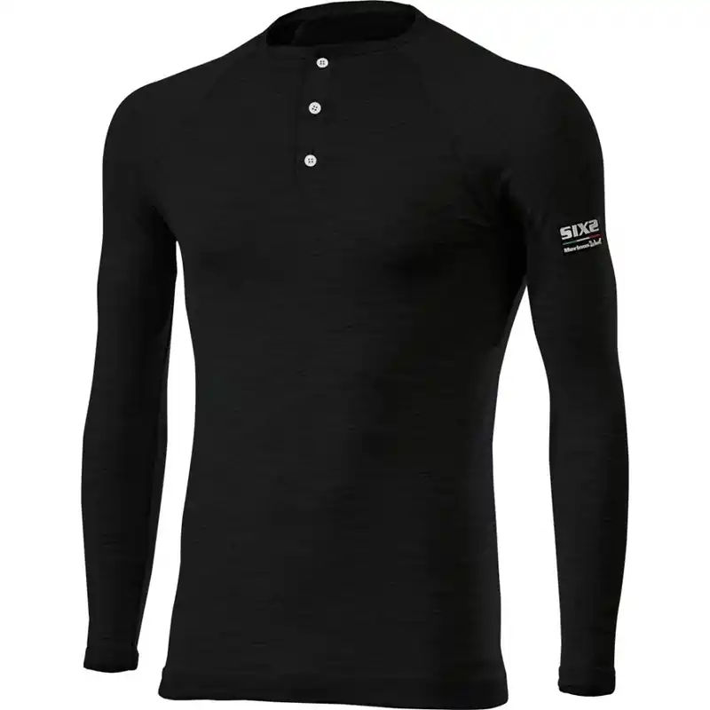 Maglia SIX2 Serafino Merinos wool nero-L/XL Ordina Subito