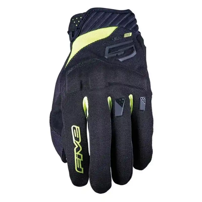 Offerta Guanti Five RS3 Evo nero giallo fluo-S
