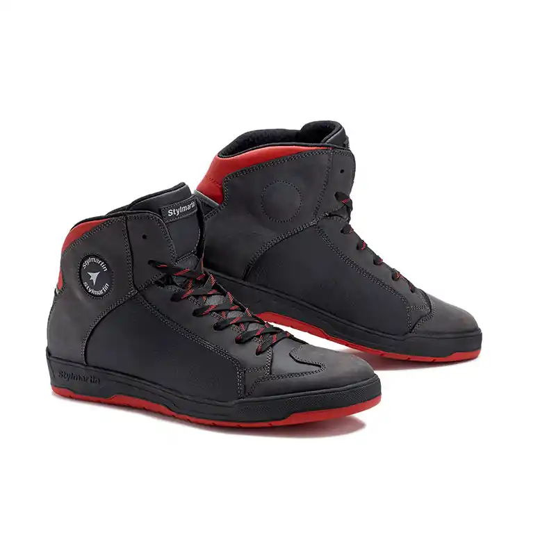 Spedito Oggi Scarpe Stylmartin Double WP nero rosso-39