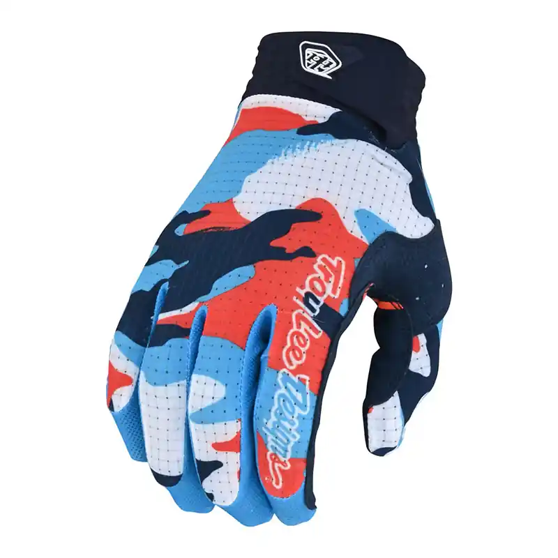 Guanti Troy Lee Designs Air Formula Camo arancio blu-M Subito Disponibile