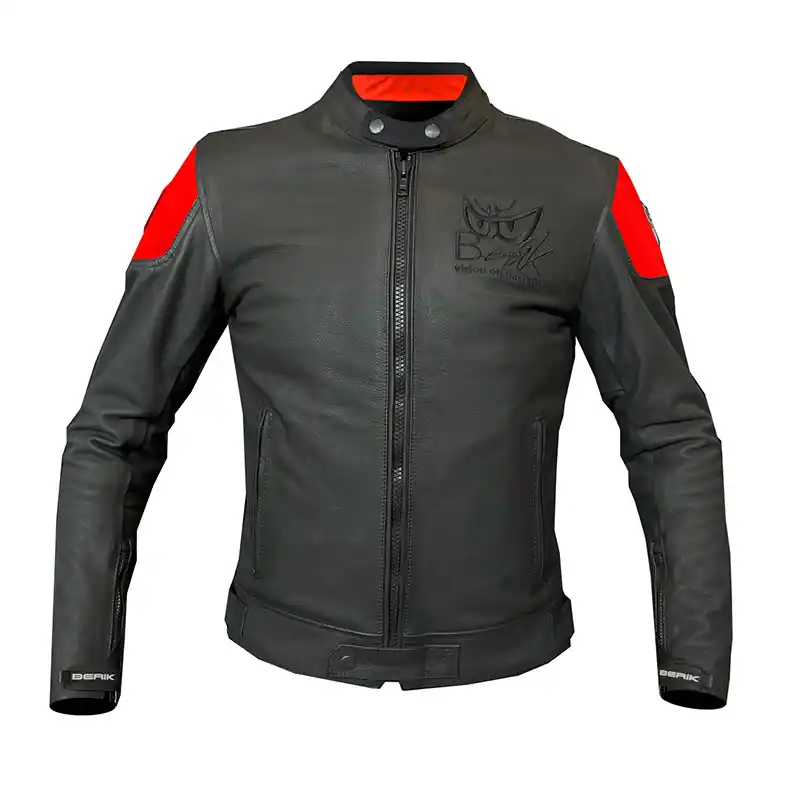 Giacca Pelle Berik LJ Sport Classic rosso- Prezzo Ridotto