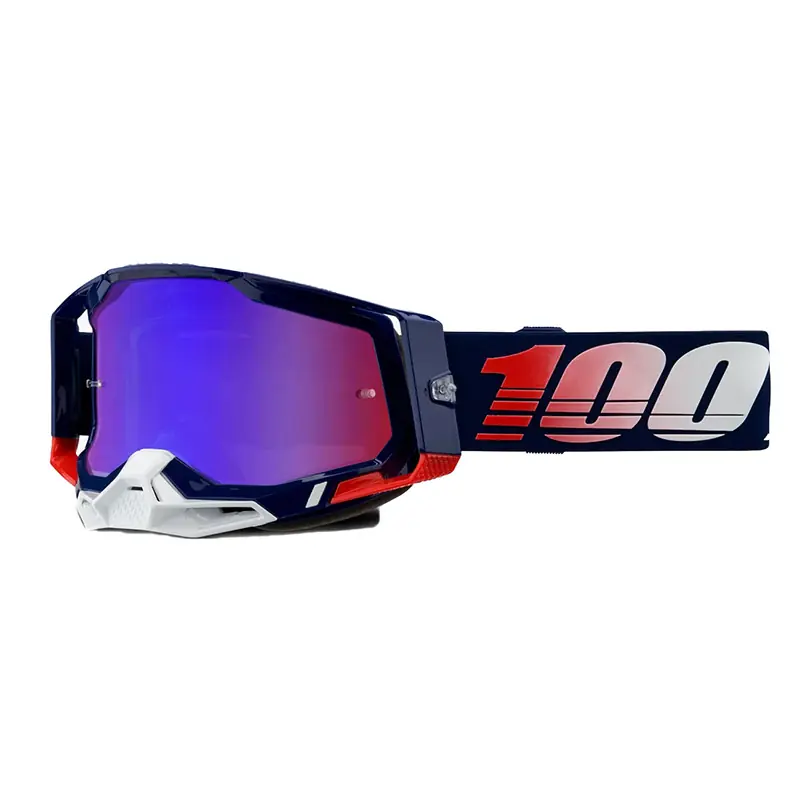 100% Racecraft 2 Republic rosso blu specchiato- Esclusivo