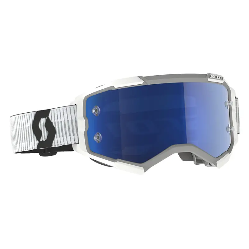 Maschera Scott Fury bianco blu specchiato- Prezzo Conveniente